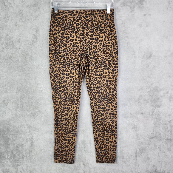 Womens Brown Time And Tru Leopard Animal Print Leggings Pants Size 6 - Picture 2 of 12